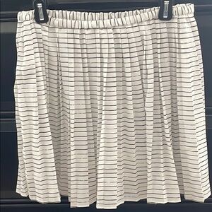 Banana Republic Striped White and Black Skirt